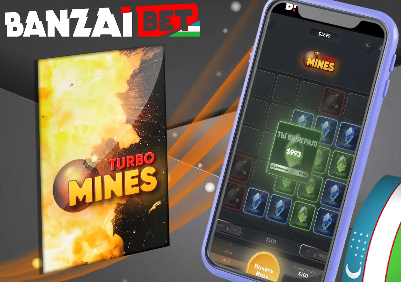 Увлекательная игра Turbo Mines в онлайн-казино BanzaiBet
